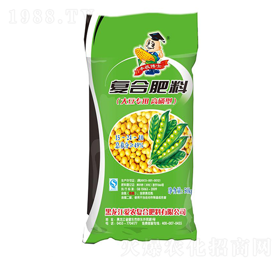 大豆專用高磷型復合肥料15-24-10-豐收博士-愛農(nóng)