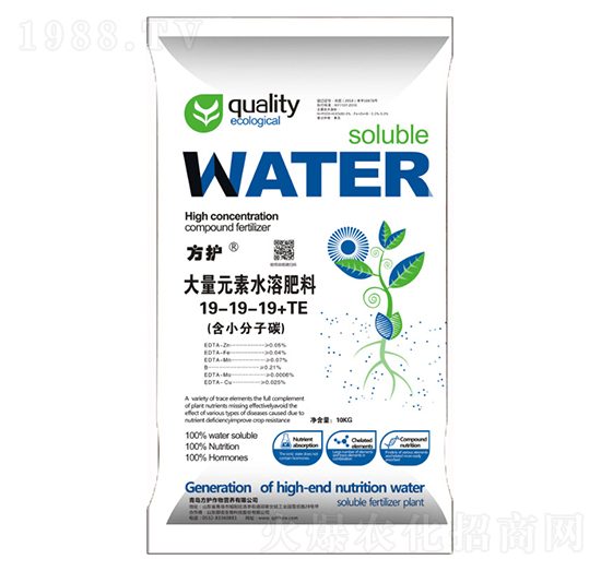 大量元素水溶肥料（含小分子碳）19-19-19+TE-方護