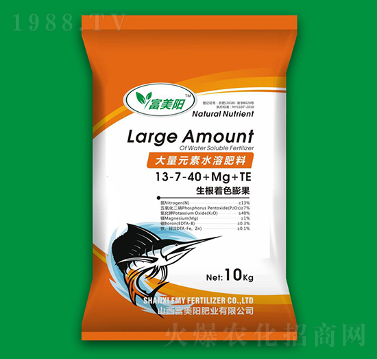 大量元素水溶肥料13-7-40+Mg+TE-富美陽(yáng)