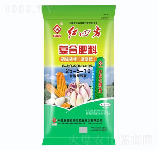 硝銨磷鉀高塔復(fù)合肥料25-5-10-紅四方