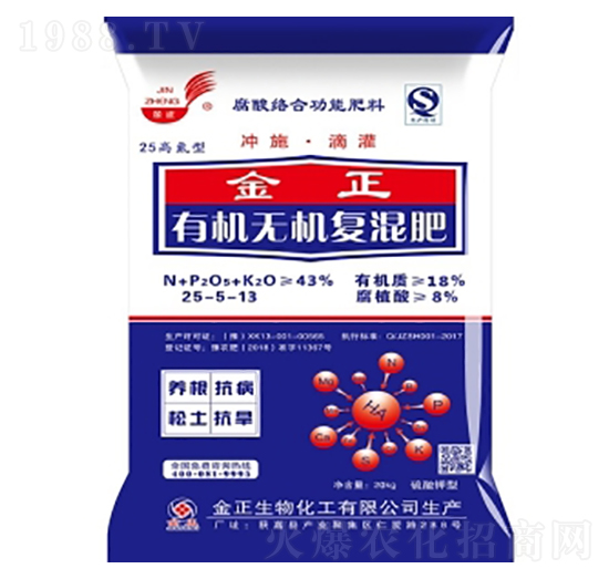 腐酸絡(luò)合有機無機沖施肥-金鉀28-金正生物