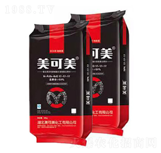 氨化高活性腐殖酸5G長效復合肥17-17-17-美可美
