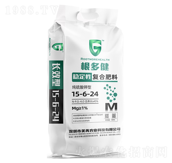 穩(wěn)定性復(fù)合肥料15-6-24-根多健-百田