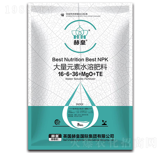 大量元素水溶肥料16-6-36+MgO+TE-赫皇-森正達生物