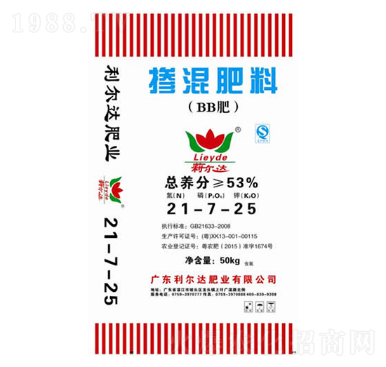 摻混肥料21-7-25-利爾達(dá)肥業(yè)