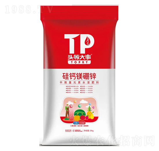 中微量元素水溶肥料-硅鈣鎂硼鋅-頭等大事-佳田生物