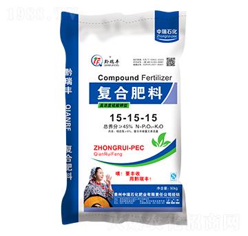小麥油菜適用高濃度硫酸鉀型復合肥料15-15-15-中瑞石化