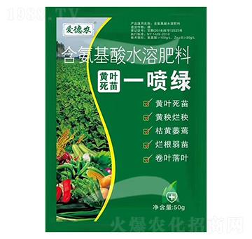 含氨基酸水溶肥料-黃葉死苗一噴綠-愛德農