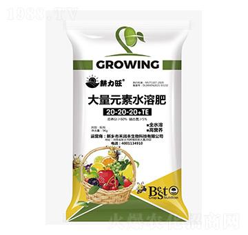 平衡型大量元素水溶肥料20-20-20+TE-耕力旺-及時(shí)雨